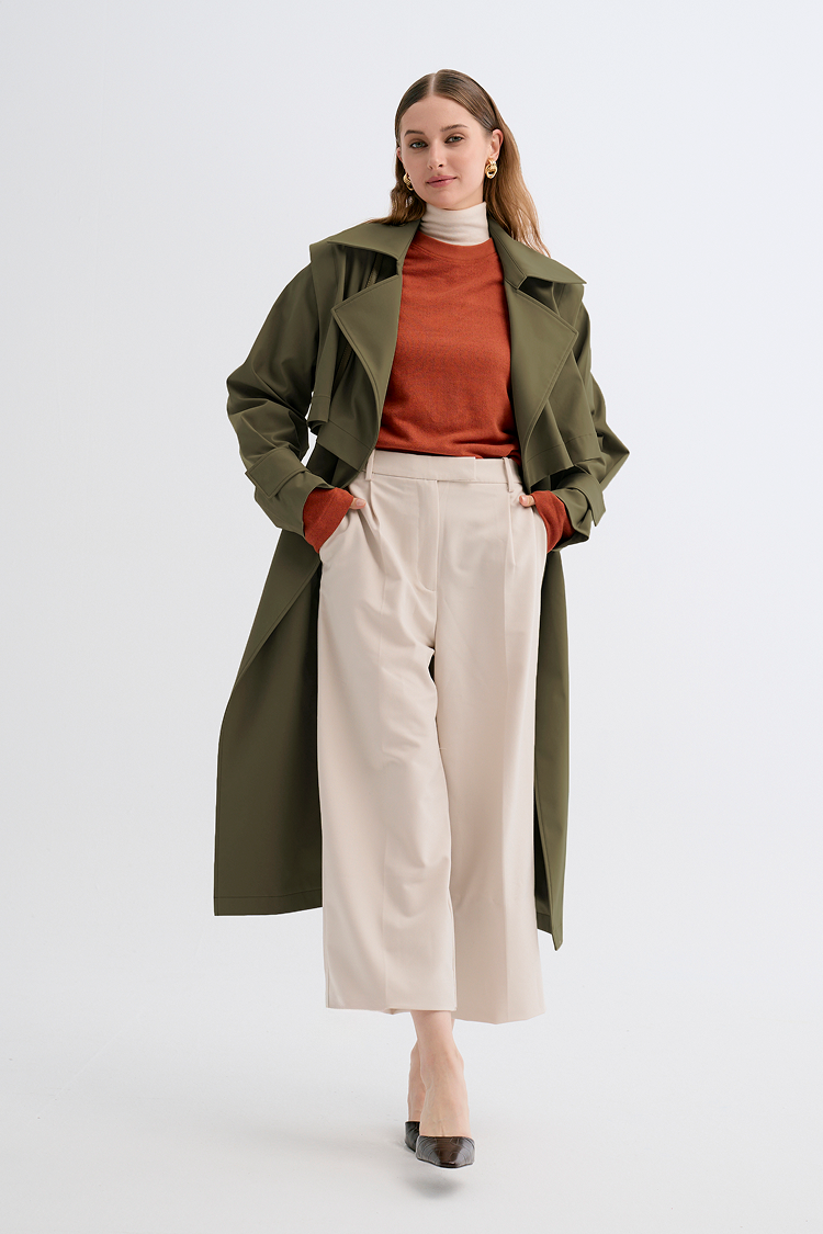 Duster Trench Coat (Khaki)