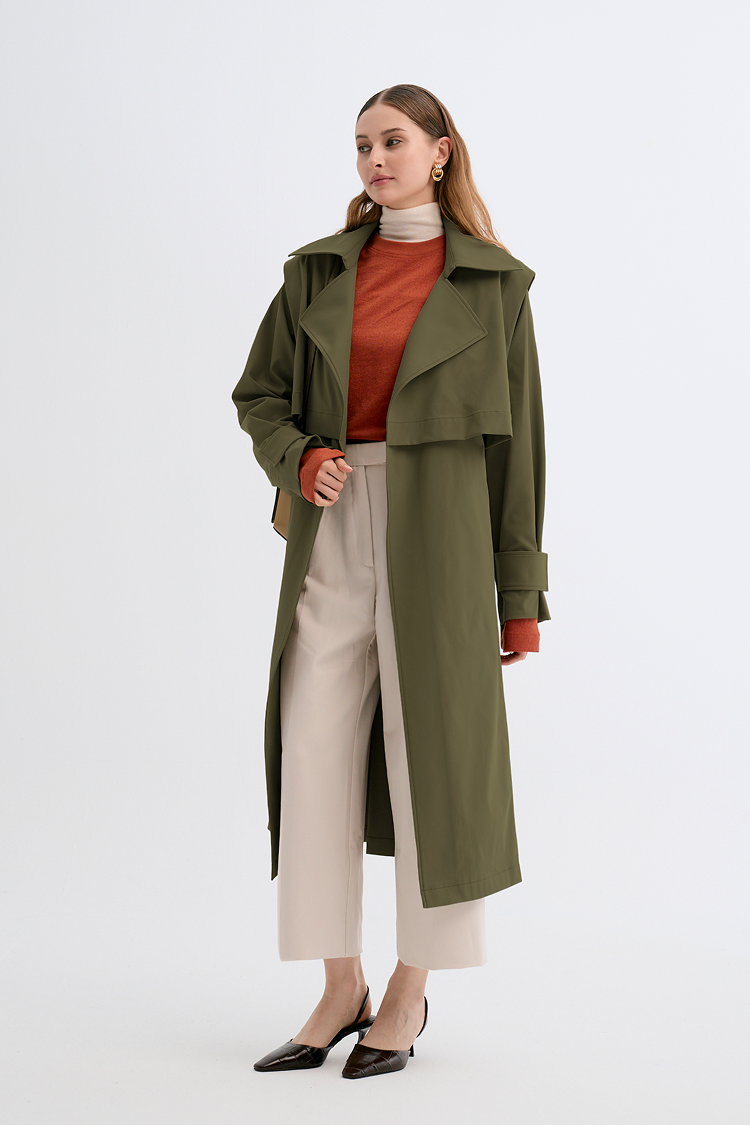 Duster Trench Coat (Khaki)