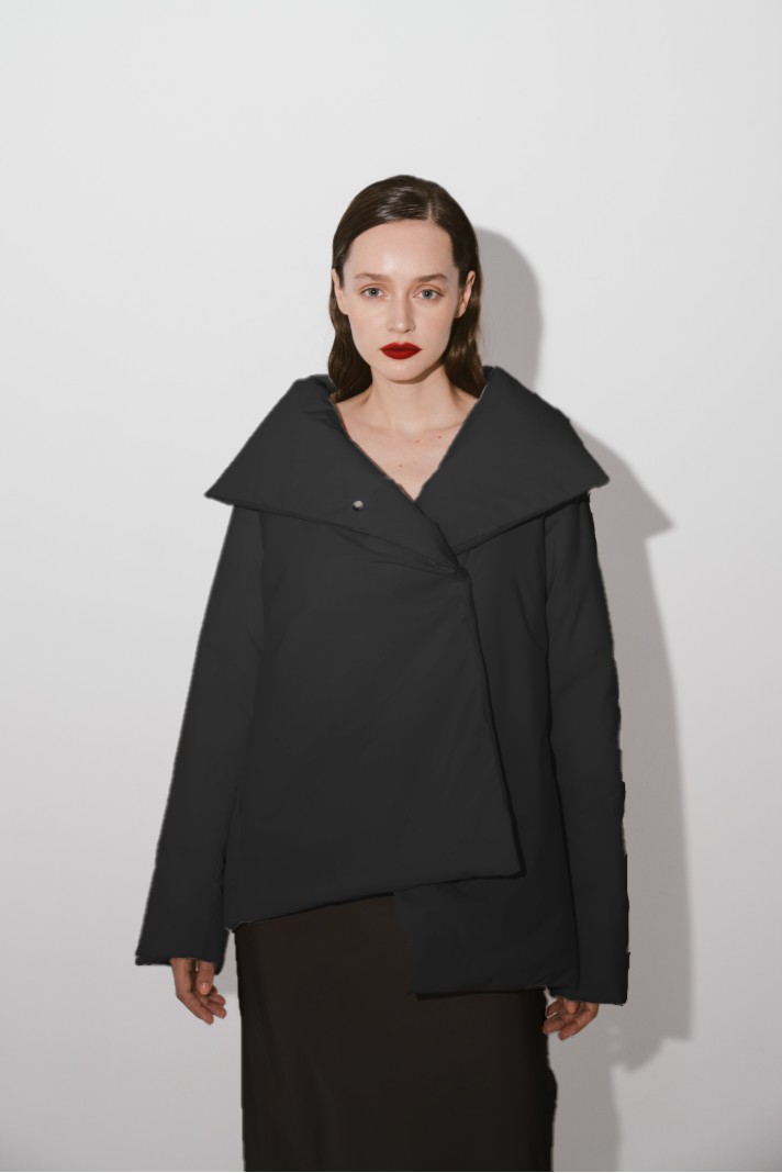 多變領型環保棉保暖外套