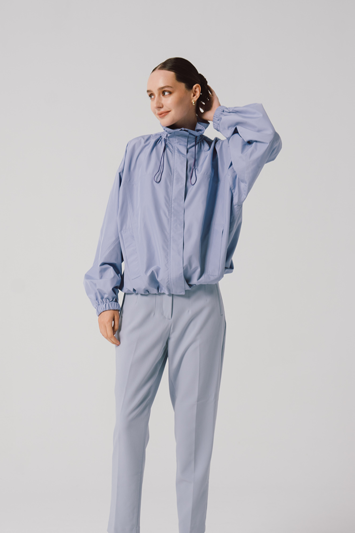 Parka With Drawstring In Collar