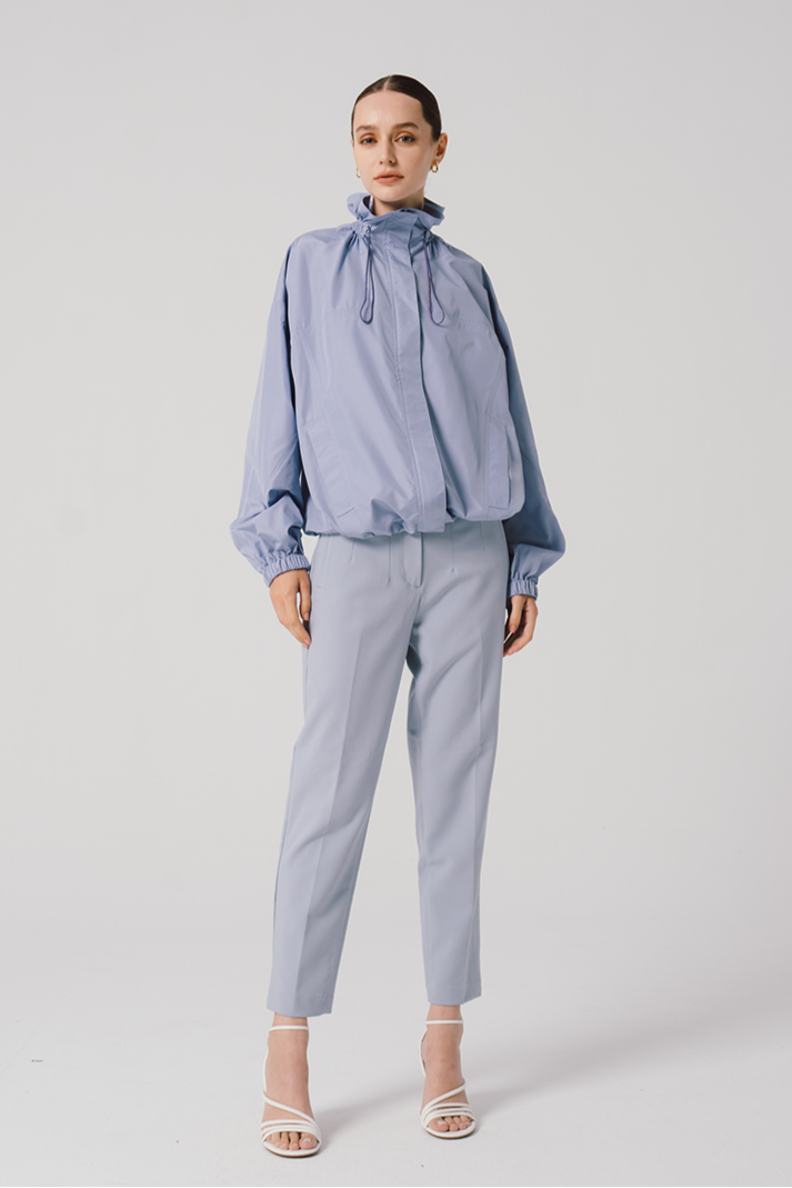 Parka With Drawstring In Collar