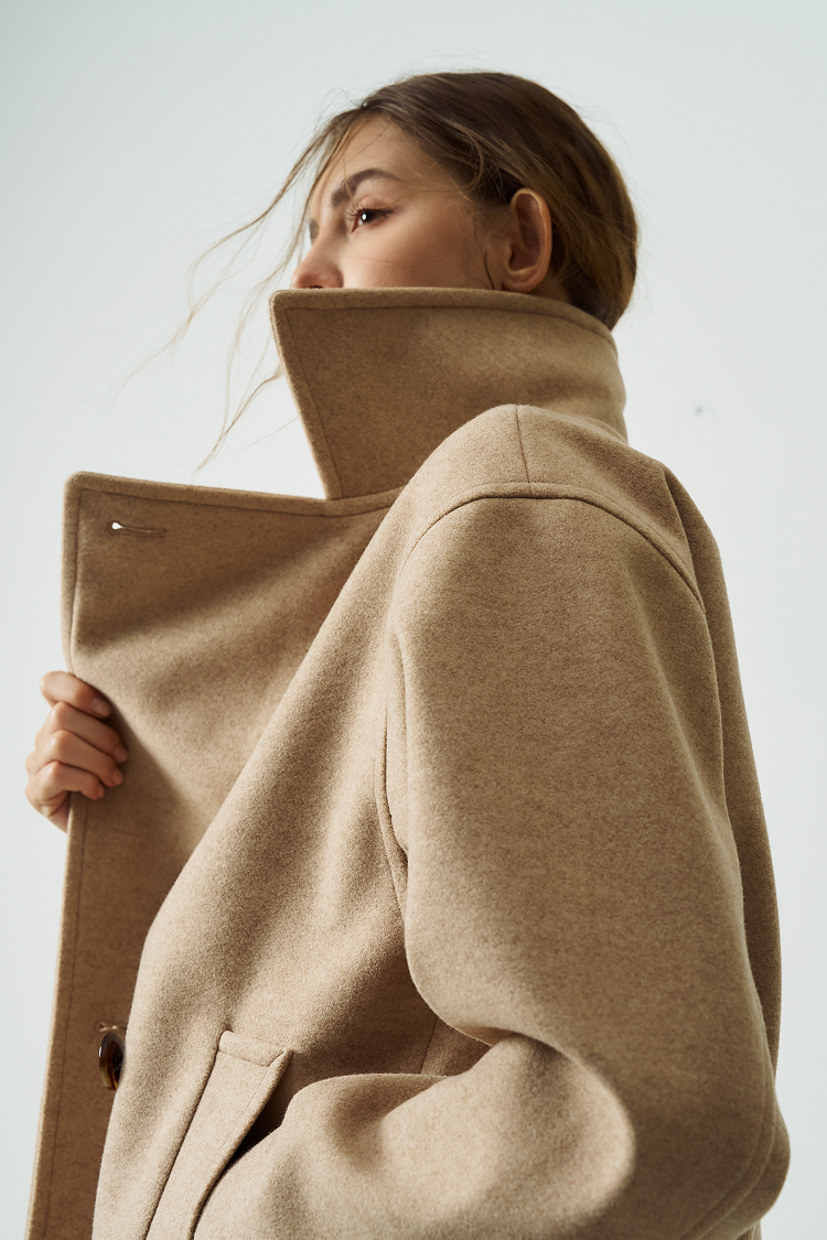 高訂仿呢保暖大衣