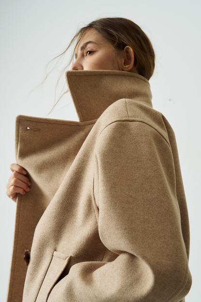 高訂仿呢保暖大衣