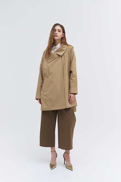 多變領型設計風衣