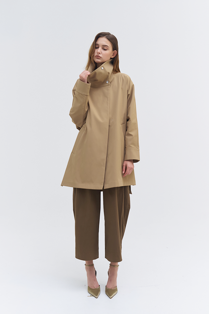 多變領型設計風衣