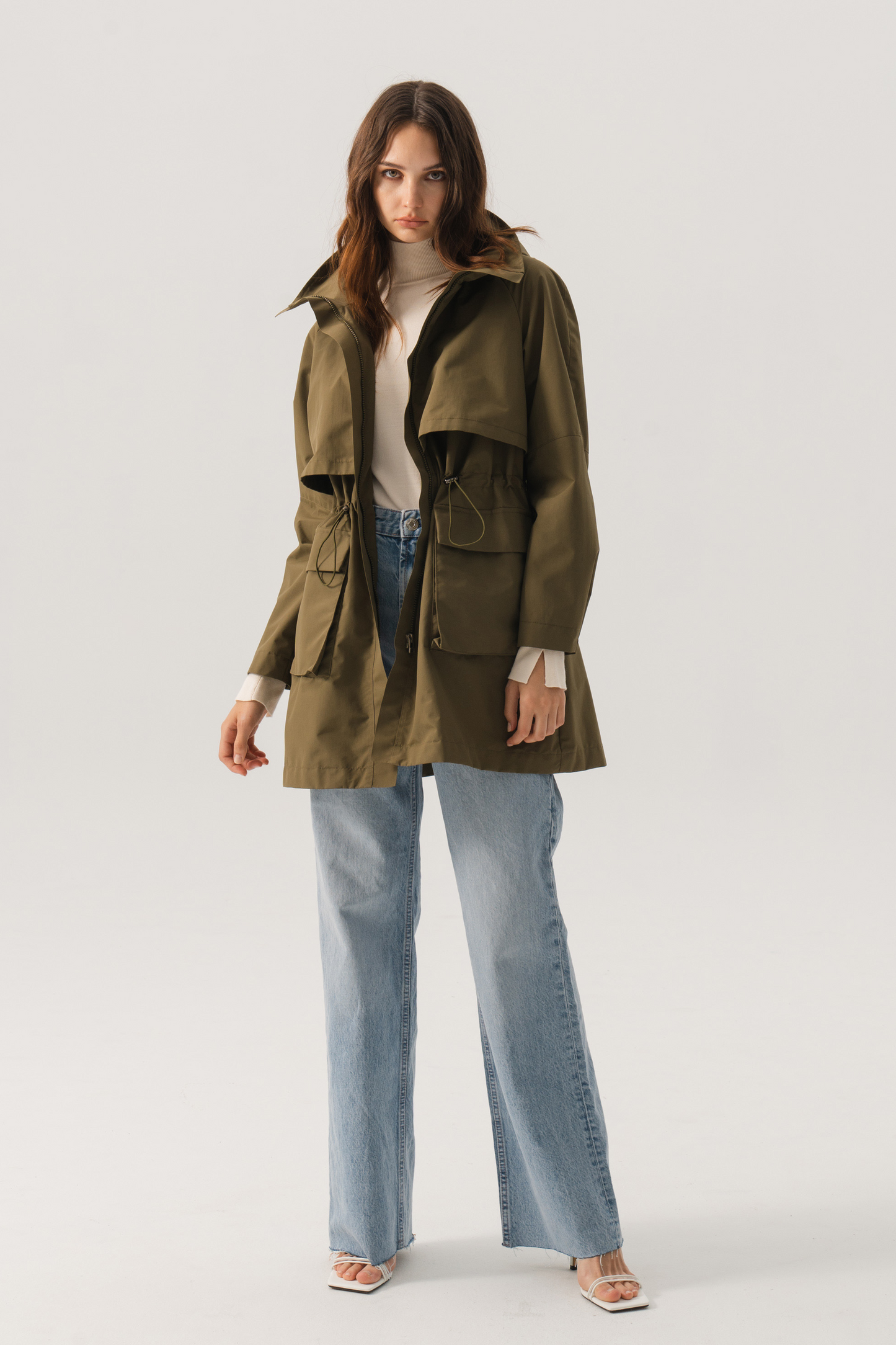Tie Waist Parka