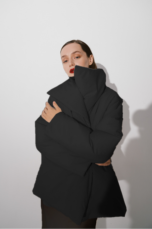 多變領型環保棉保暖外套